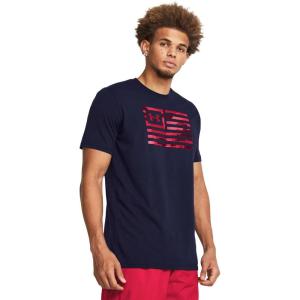 imageUnder Armour Mens Freedom Graphic Short Sleeve TShirt410 Midnight Navy   Red