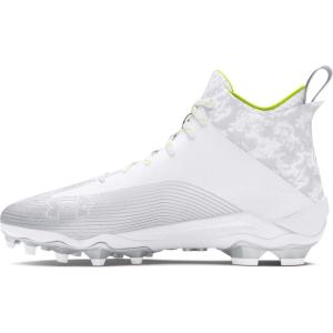 imageUnder Armour Mens Hammer 20 Mc Football Shoe100 WhiteMetallic SilverMetallic Silver