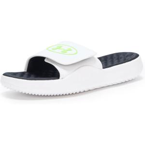 imageUnder Armour Mens Ignite Pro 8 Slide Sandal100 WhiteWhiteHyper Green