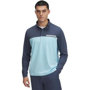 imageUnder Armour Mens Tee 2 Green 14 Zip044 Downpour Gray  Stream  White