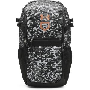 imageUnder Armour UnisexAdult Utility Baseball Backpack Print 036 Steel   Metallic Gold One Size Fits All002 Black   Metallic Gold
