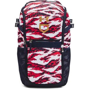 imageUnder Armour UnisexAdult Utility Baseball Backpack Print 036 Steel   Metallic Gold One Size Fits All411 Midnight Navy  Midnight Navy  Metallic Gold