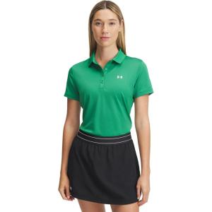 imageUnder Armour Womens Active Short Sleeve Polo305 Team Kelly Green   White