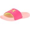imageUnder Armour Girls Ansa Fix SlidePenta Pink 600Quirky Lime