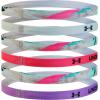 imageUnder Armour Girls Graphic Headbands 6PackWhite 104Jet Gray