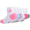 imageUnder Armour Girls Multi Pack Quarter SockWhite