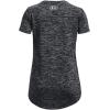 imageUnder Armour Girls Tech Big Logo Twist Short Sleeve TShirt002 Black Medium Heather  Rebel Pink  Fade