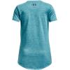 imageUnder Armour Girls Tech Big Logo Twist Short Sleeve TShirt433 Glacier Blue  White  Sonar Blue