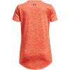 imageUnder Armour Girls Tech Big Logo Twist Short Sleeve TShirt848 Frosted Orange  White  Charged Cherry