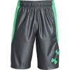 imageUnder Armour Mens 10Inch Perimeter Basketball ShortsPitch Gray 013Matcha Green