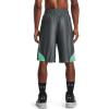 imageUnder Armour Mens 10Inch Perimeter Basketball ShortsPitch Gray 013Matcha Green