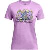 imageUnder Armour Womens Flower Tech Twist Short Sleeve T Shirt560 Provence Purple   Black