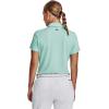 imageUnder Armour Womens Zinger Short Sleeve Polo361 Neo Turquoise  Midnight Navy  Metallic Silver