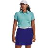 imageUnder Armour Womens Zinger Short Sleeve Polo421 Blue Foam  White  Metallic Silver