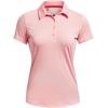 imageUnder Armour Womens Zinger Short Sleeve Polo673 Pink Fizz  Venom Red  Metallic Silver
