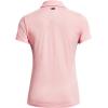 imageUnder Armour Womens Zinger Short Sleeve Polo673 Pink Fizz  Venom Red  Metallic Silver
