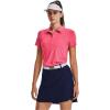 imageUnder Armour Womens Zinger Short Sleeve Polo853 Perfection  Pink Shock  Metallic Silver