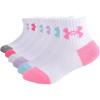 imageUnder Armour Girls Multi Pack Quarter SockWhite