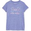 imageUnder Armour Girls Tech Big Logo Twist Short Sleeve TShirt184 Brilliant Violet  White  Pink Punk