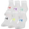 imageUnder Armour Womens Essential Lightweight Low Cut Socks 6PairsWhite