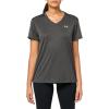 imageUnder Armour Womens Velocity Twist Short Sleeve V Neck T Shirt001 Black   Metallic Silver