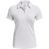 imageUnder Armour Womens Zinger Short Sleeve Polo100 White  Halo Gray  Metallic Silver