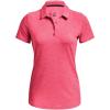 imageUnder Armour Womens Zinger Short Sleeve Polo853 Perfection  Pink Shock  Metallic Silver