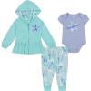 imageUnder Armour babygirls 3piece Set Bodysuit With Coordinated Top ampamp Bottom Lightweight ampamp Relaxed FitTurquoise Marble Hoodie