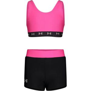 imageUnder Armour Girls Bikini and Shorts Swim SetRebel Pink Logo