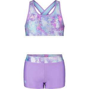 imageUnder Armour Girls Bikini and Shorts Swim SetVivid Lilac Sp22