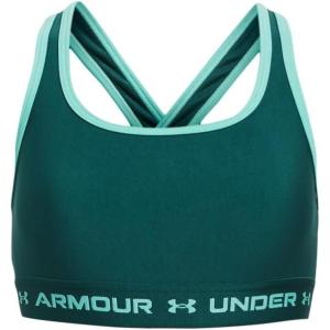 imageUnder Armour Girls Crossback Mid Sports Bra449 Hydro Teal   Radial Turquoise