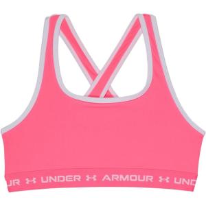 imageUnder Armour Girls Crossback Mid Sports Bra640 Pink Punk   White