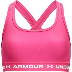imageUnder Armour Girls Crossback Mid Sports BraElectro Pink 695White