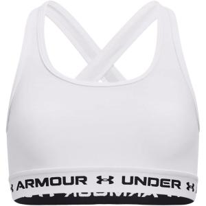 imageUnder Armour Girls Crossback Mid Sports BraWhite 100White
