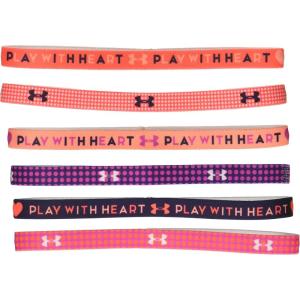 imageUnder Armour Girls Graphic Headbands 6PackAfter Burn 877Peach Horizon