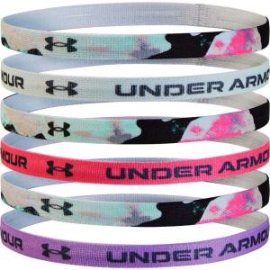 imageUnder Armour Girls Graphic Headbands 6PackWhite 104Jet Gray