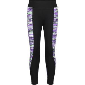 imageUnder Armour Girls Leggings Wordmark ampamp Printed Designs Lightweight Stretch Fit and DurableBlackPurple Print