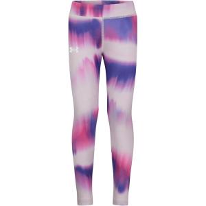 imageUnder Armour Girls Leggings Wordmark ampamp Printed Designs Lightweight Stretch Fit and DurableViolet Void Swirl