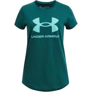 imageUnder Armour Girls Live Sportstyle Graphic ShortSleeve TShirt449 Hydro Teal   Radial Turquoise