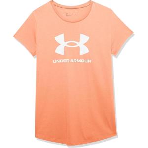 imageUnder Armour Girls Live Sportstyle Graphic ShortSleeve TShirt963 Bubble Peach   White