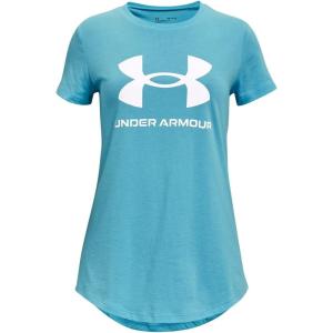 imageUnder Armour Girls Live Sportstyle Graphic ShortSleeve TShirtFresco Blue 481Black