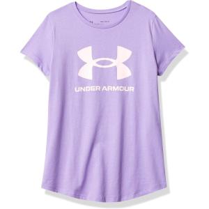 imageUnder Armour Girls Live Sportstyle Graphic ShortSleeve TShirtPlanet Purple 576Beta Tint
