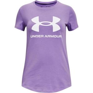 imageUnder Armour Girls Live Sportstyle Graphic ShortSleeve TShirtVivid Lilac 560White