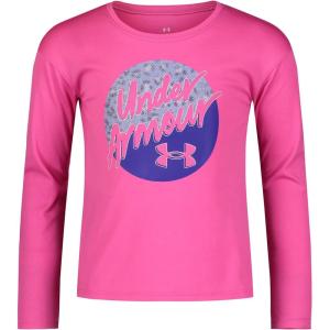 imageUnder Armour Girls Long Sleeve Shirt Crewneck Lightweight and BreathableRebel Pink Leopard