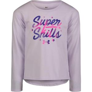 imageUnder Armour Girls Long Sleeve Shirt Crewneck Lightweight and BreathableViolet Void Ombre