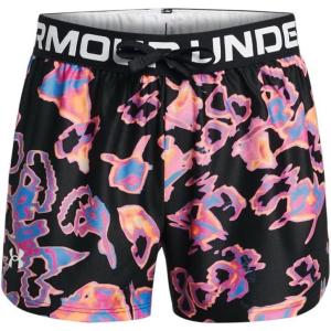 imageUnder Armour Girls Play Up Printed Shorts023 Black  Viral Blue  White