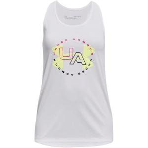 imageUnder Armour Girls Tech Big Logo Tank100 White  Rebel Pink  Black