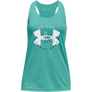 imageUnder Armour Girls Tech Big Logo TankNeptune 369Sea Mist
