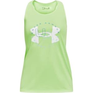imageUnder Armour Girls Tech Big Logo TankQuirky Lime 752Utility Blue