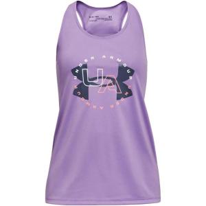 imageUnder Armour Girls Tech Big Logo TankVivid Lilac 560Electro Pink
